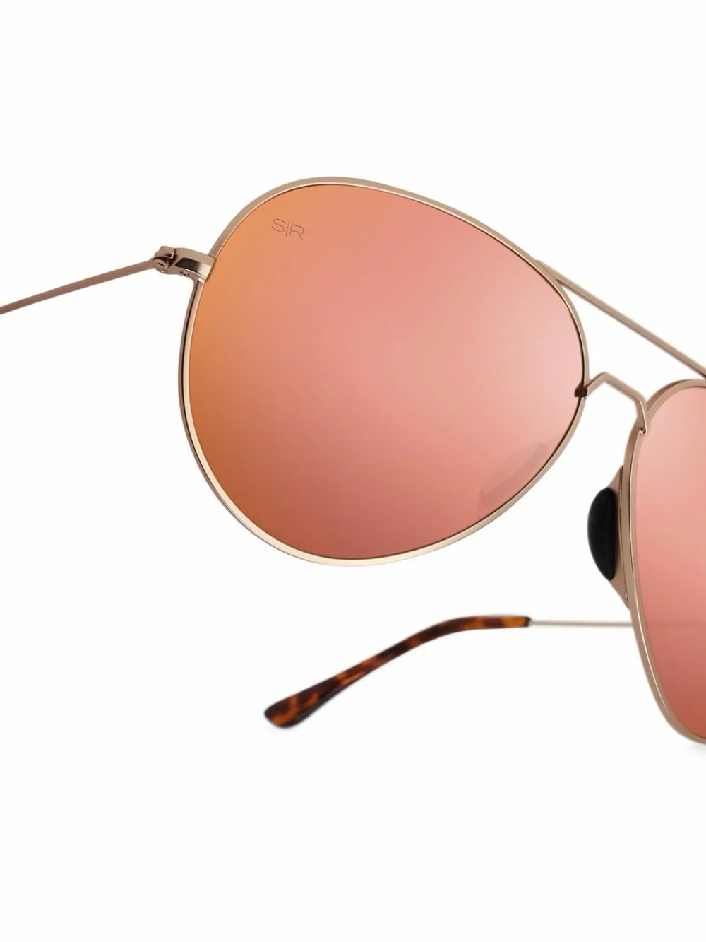 LIKE NEW - SHADYRAYS Tangle Free Aviator Sunglasses with Rose Gold Frame Small